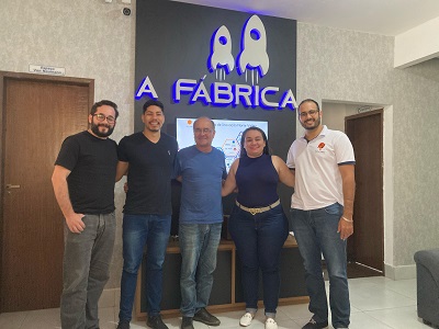 Visita da Geysa Peixoto, Diretora  Executiva da ABRASEL na aceleradora A Fábrica